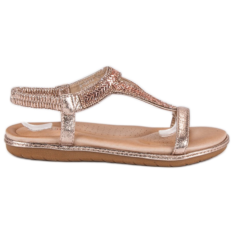 Marquiz Rosa flache Sandalen mit Gummiband