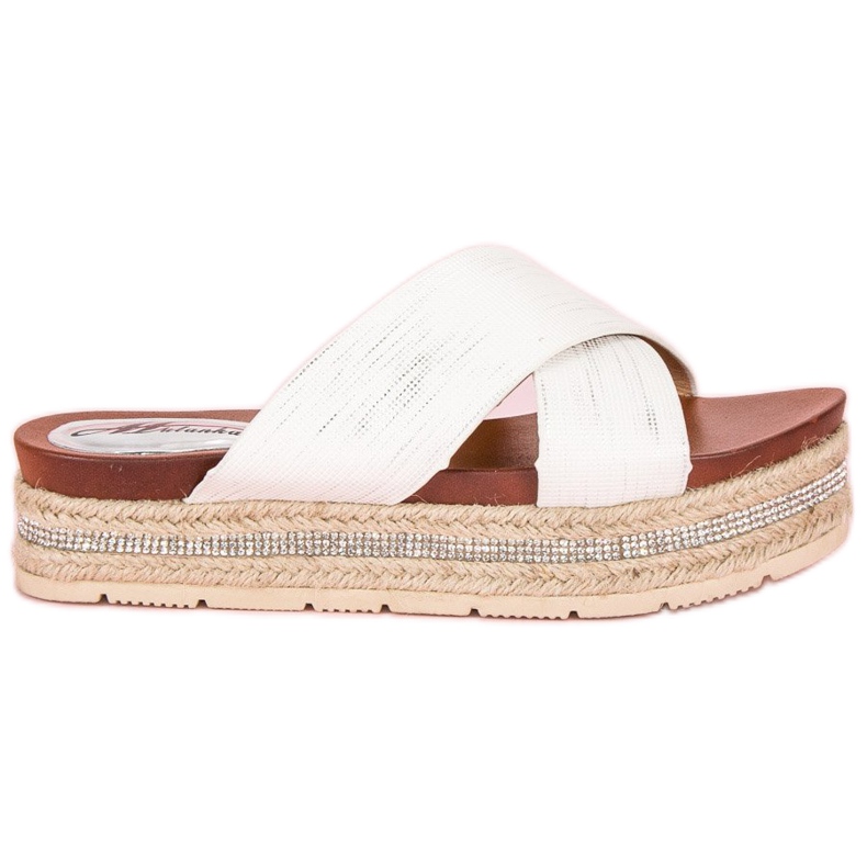 Weiße Espadrilles-Flip-Flops