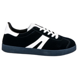 MCKEYLOR Wildleder-Turnschuhe weiß marineblau