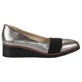 VINCEZA Silberne Ballerinas grau