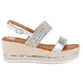 Seastar Espadrilles mit Keilabsatz grau