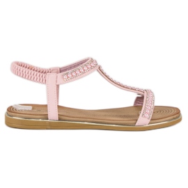 Juliet Rosa flache Sandalen