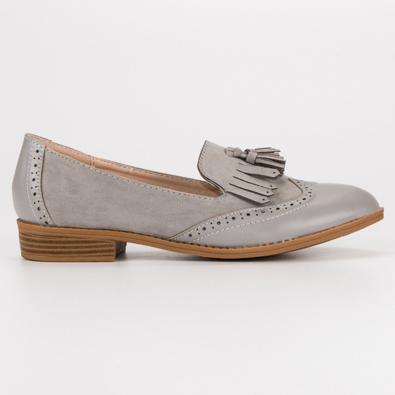 SDS Graue Loafer mit Fransen