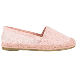 Seastar Espadrilles aus rosa Spitze