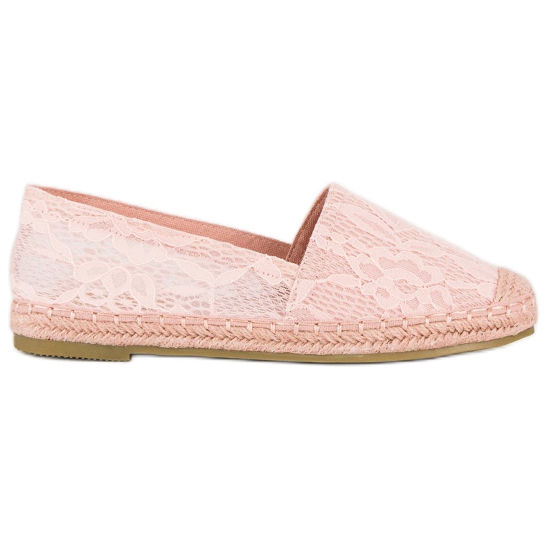 Seastar Espadrilles aus rosa Spitze