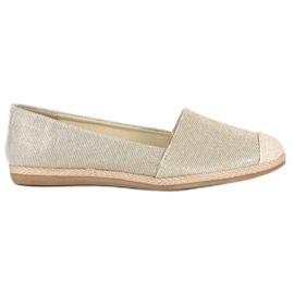 Glitzer-Espadrilles gelb