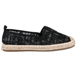 Seastar Espadrilles aus Spitze schwarz