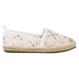 Seastar Espadrilles aus Spitze weiß gelb
