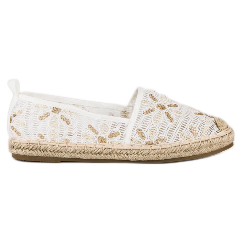 Seastar Espadrilles aus Spitze weiß gelb