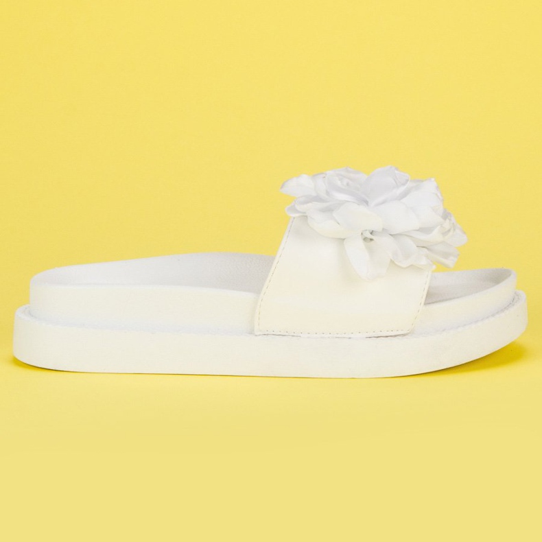 Seastar Blumen Damenhausschuhe weiß