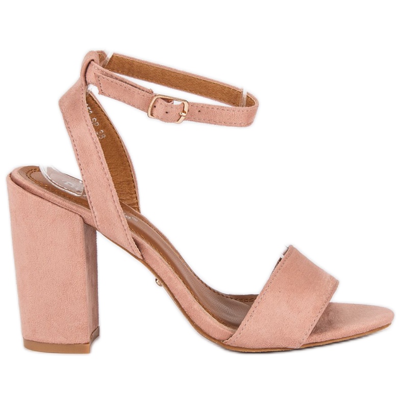 Tina&Co Stilvolle Sandalen an einem Pfosten rosa