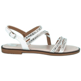 Nio Nio Stilvolle flache Sandalen weiß