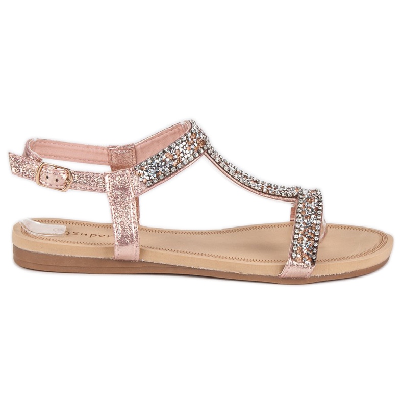 Super Me Elegante Sandalen mit Schnalle rosa