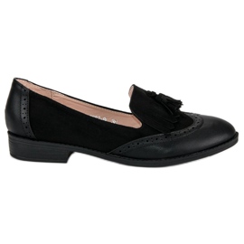 SDS Schwarze Loafer mit Fransen