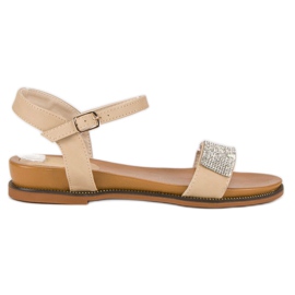 Renda Flache Freizeitsandalen beige