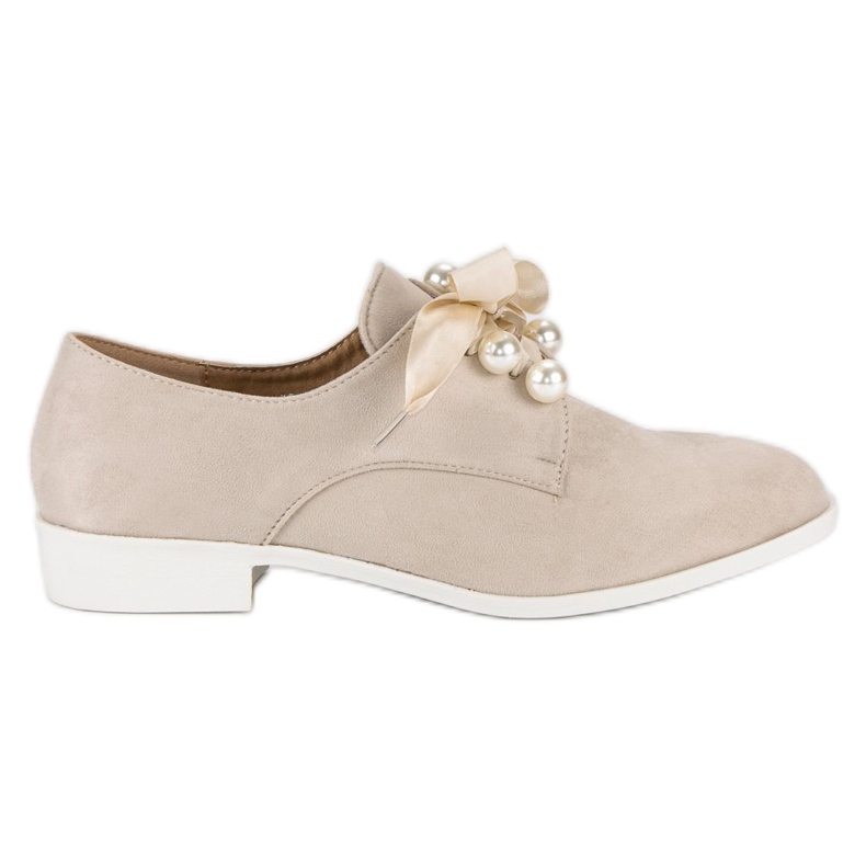 Tina&Co Gebundene Brogues mit Perlen braun