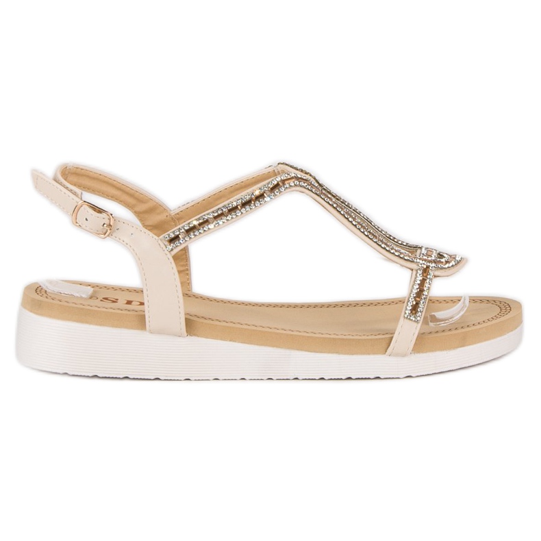 SDS Bequeme flache Sandalen braun