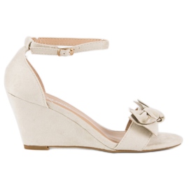 L. Lux. Shoes Stylische Keilsandalen braun