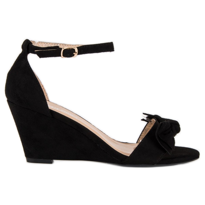 L. Lux. Shoes Stylische Keilsandalen schwarz