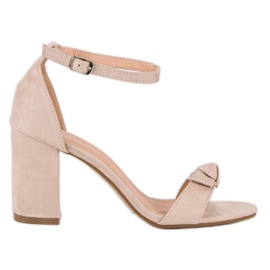 Diamantique Elegante Sandalen an einem Pfosten braun