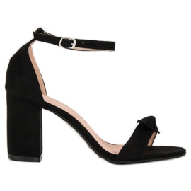 Diamantique Elegante Sandalen an einem Pfosten schwarz