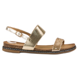 Via Giulia  Flache Sandalen mit Schnalle gelb