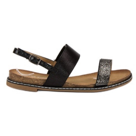 Via Giulia  Flache Sandalen mit Schnalle schwarz