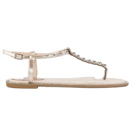 Via Giulia  Beige flache Sandalen