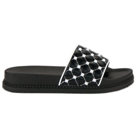 Stilvolle Damenhausschuhe schwarz