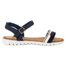 Top Shoes Lässige Damensandalen navy blau