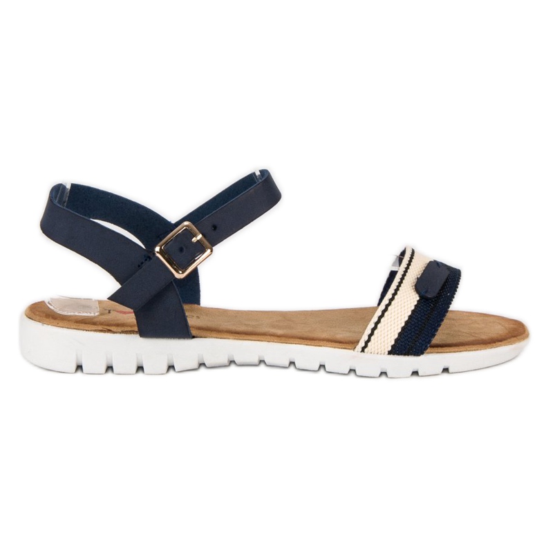 Top Shoes Lässige Damensandalen navy blau