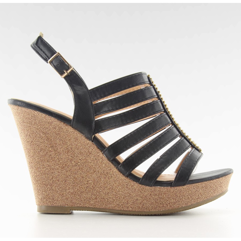 Keilsandalen FA77 Schwarz