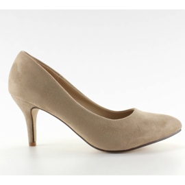 Niedrige Wildlederpumps M246 Khaki