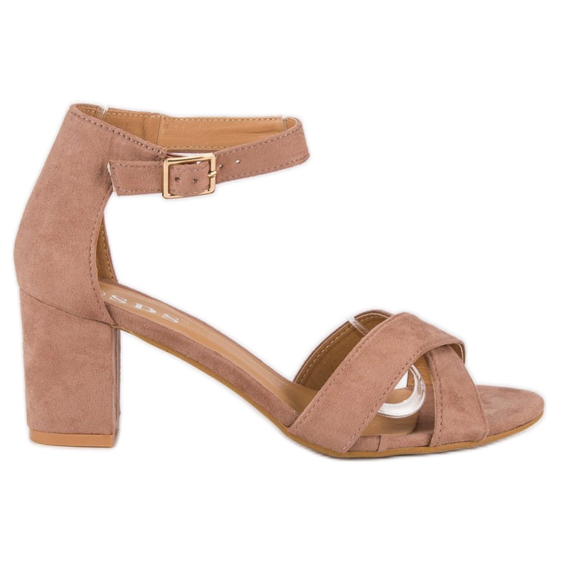 SDS Wildledersandalen auf einem Pfosten rosa