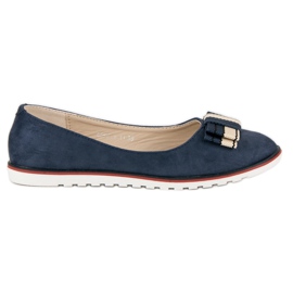 Ballerinas aus Wildleder braun navy blau