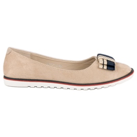 Ballerinas mit Schleife VICES braun marineblau