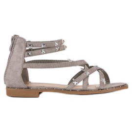 Bello Star Sandalen mit Reißverschluss grau