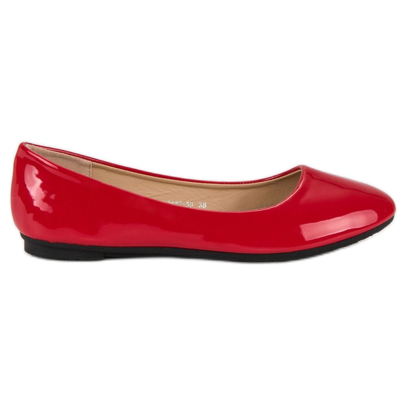 Diamantique Lackierte Ballerinas rot