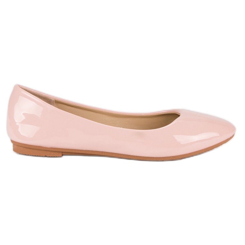 Diamantique Lackierte Ballerinas rosa
