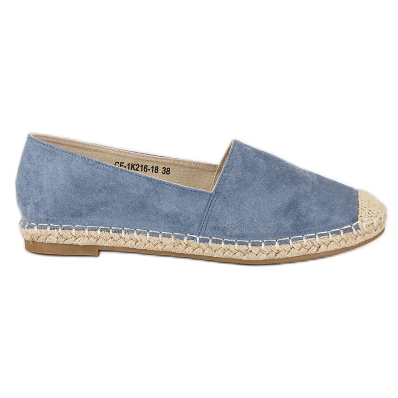 Best Shoes Espadrilles aus blauem Wildleder