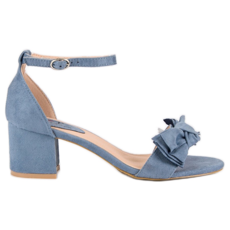 Top Shoes Blaue Sandaletten mit hohen Absätzen