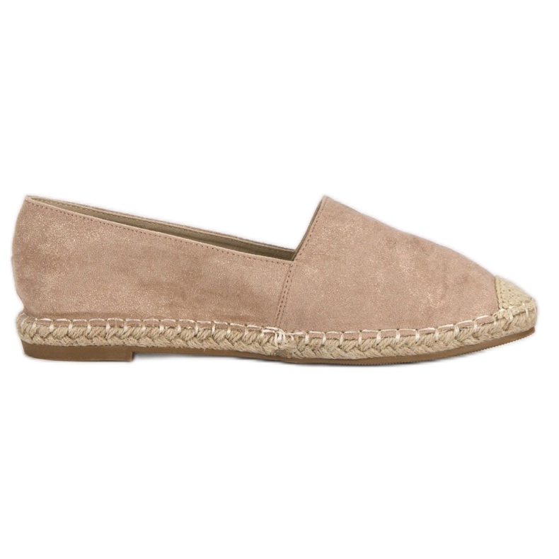 Best Shoes Beige Wildleder-Espadrilles