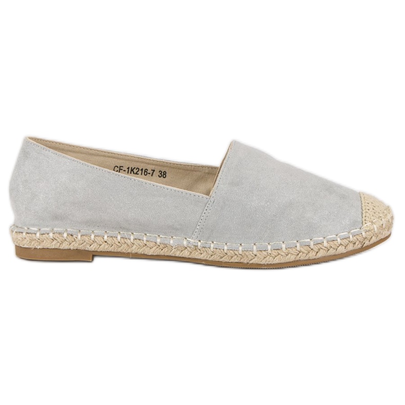 Best Shoes Espadrilles aus grauem Wildleder