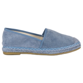 Nio Nio Espadrilles aus blauem Wildleder