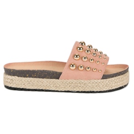 Anesia Paris Rosa Espadrilles-Pantoffeln