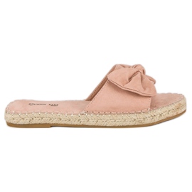 Queen Vivi Espadrilles-Flip-Flops aus Wildleder rosa