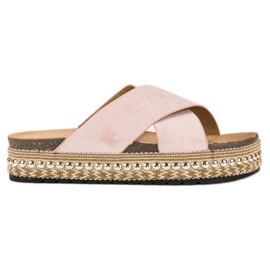 Bello Star Plateau-Flip-Flops rosa