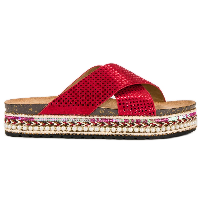 Sergio Todzi Flip-Flops mit Ethno-Print rot