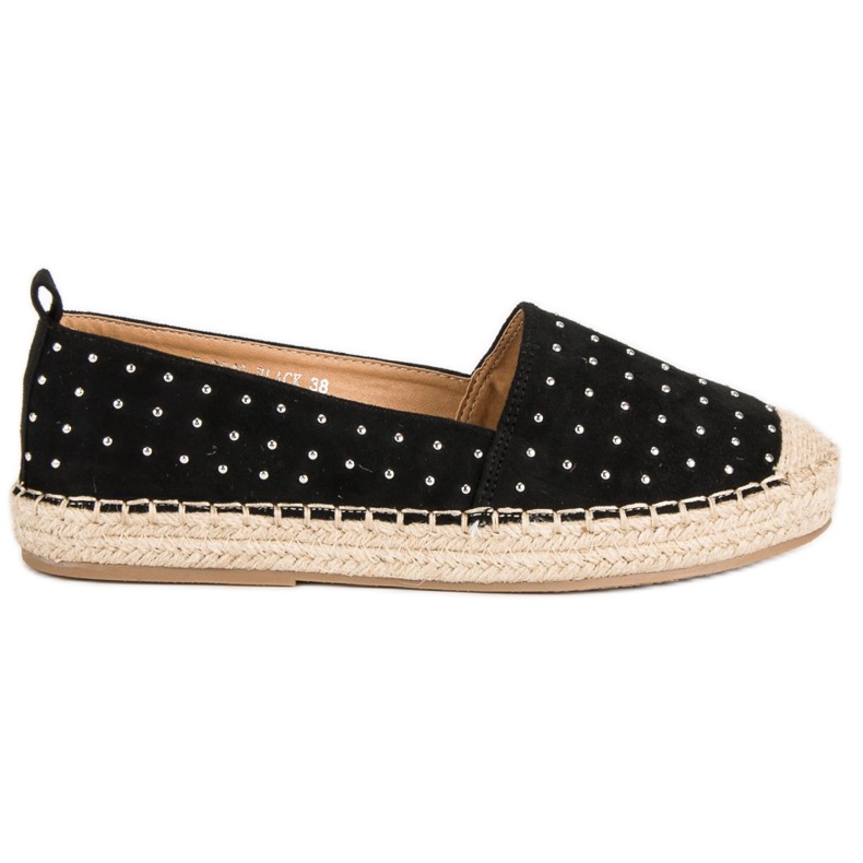Marquiz Espadrilles aus schwarzem Wildleder
