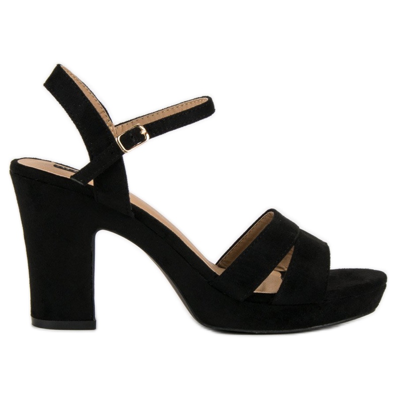 Milaya Modische Sandaletten mit hohem Absatz schwarz